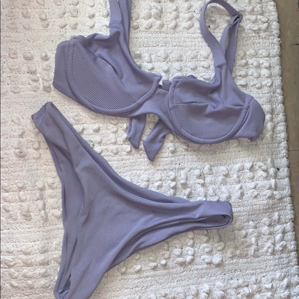 Underwire Purple Swim Set